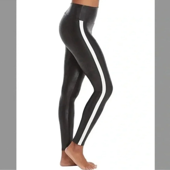 SPANX side strip faux leather leggings - Picture 1 of 5